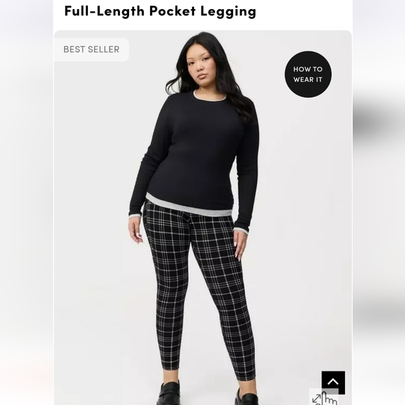 torrid Pants - Torrid Black and White Checkered Leggings